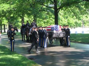 Jack Fein being buried with full military honors at Arlington National Cemetery